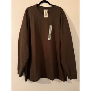 Duluth Trading Co Longtail T Relaxed Fit Long Sleeve T-Shirt Mens 2XL Brown NEW